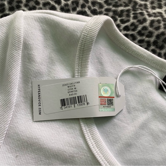 Hype And Vice Cali Tee White Cropped SDSU San Diego State Aztecs NWT Size M - Picture 12 of 13